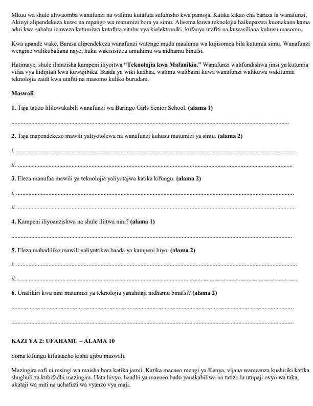Preview page Grade-10-Kiswahili-End-Term-3-Exam-2026_6954_1.jpg