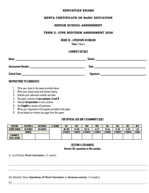 Preview page Grade-10-Literature-Mid-Term-2-Exam-2026_5952_0.jpg