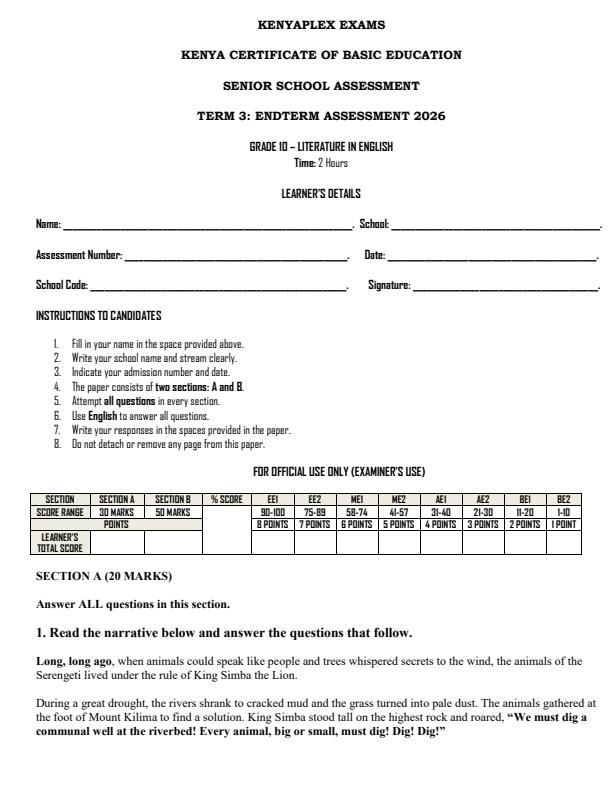 Preview page Grade-10-Literature-in-English-End-Term-3-Set-2-Exam-2026_7027_0.jpg