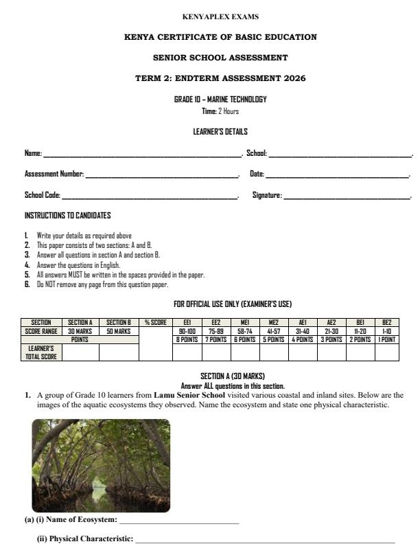 Preview page Grade-10-Marine-Technology-End-Term-2-Exam-2026_6154_0.jpg