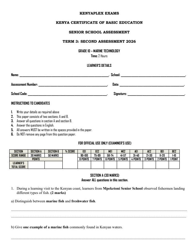 Preview page Grade-10-Marine-Technology-End-Term-3-Exam-2026_6957_0.jpg