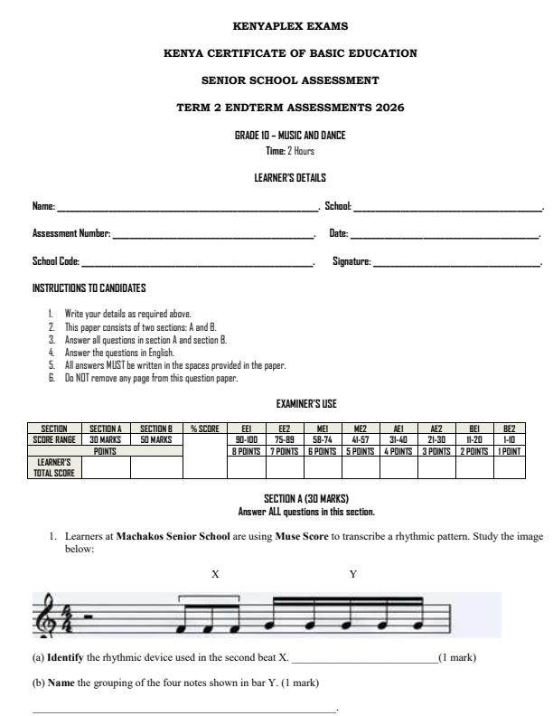 Preview page Grade-10-Music-and-Dance-End-Term-2-Exam-2026_6155_0.jpg