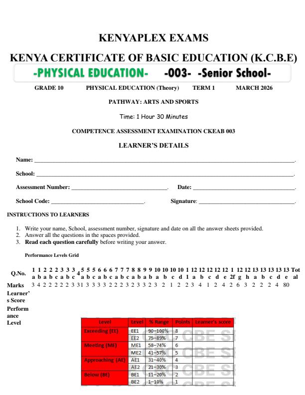 Preview page Grade-10-Physical-Education-End-Term-1-Exam-2026_5440_0.jpg