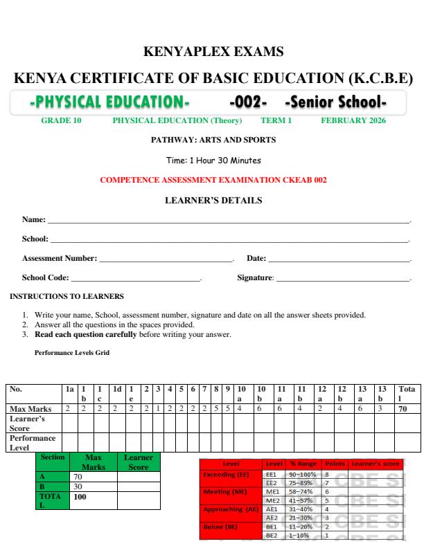 Preview page Grade-10-Physical-Education-Mid-Term-1-Exam-2026_5300_0.jpg