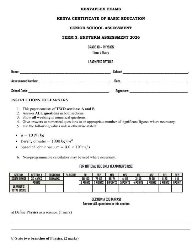 Preview page Grade-10-Physics-End-Term-3-Set-2-Exam-2026_7034_0.jpg