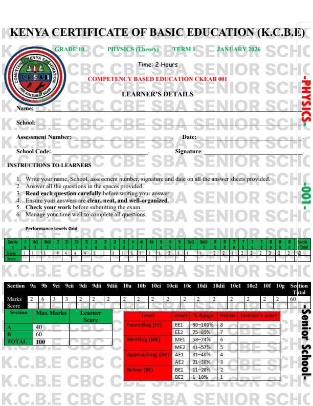 Preview page Grade-10-Physics-Opener-Exam-Term-1-2026_5040_0.jpg