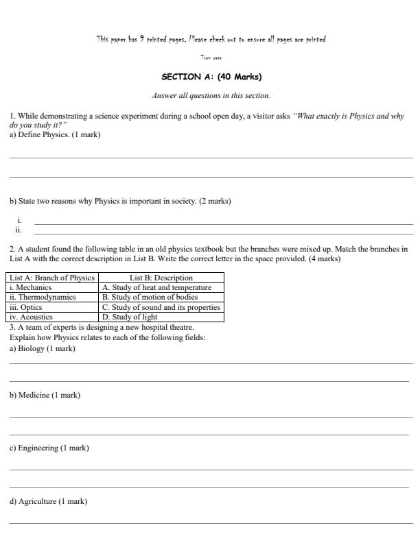 Preview page Grade-10-Physics-Opener-Exam-Term-1-2026_5040_1.jpg