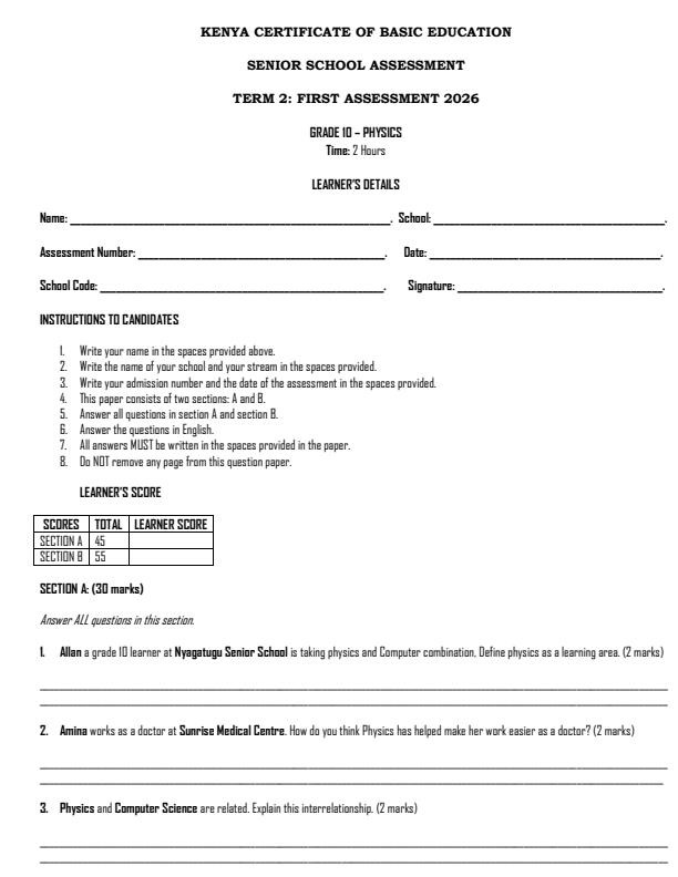 Preview page Grade-10-Physics-Term-2-Opener-Exam-2026_5673_0.jpg