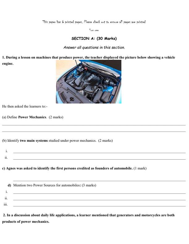 Preview page Grade-10-Power-Mechanics-Term-1-Opener-Exam-2026_5041_1.jpg