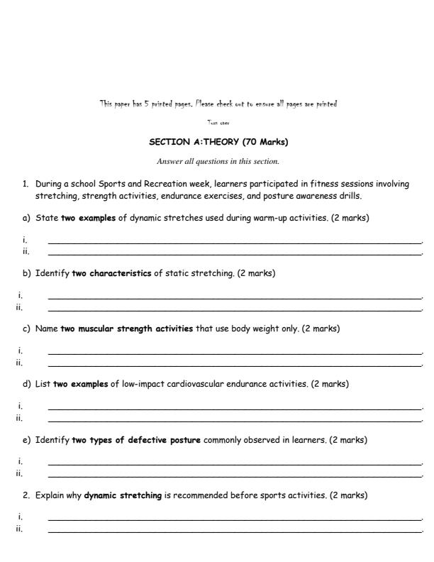 Preview page Grade-10-Sports-and-Recreation-Mid-Term-1-Exam-2026_5189_1.jpg