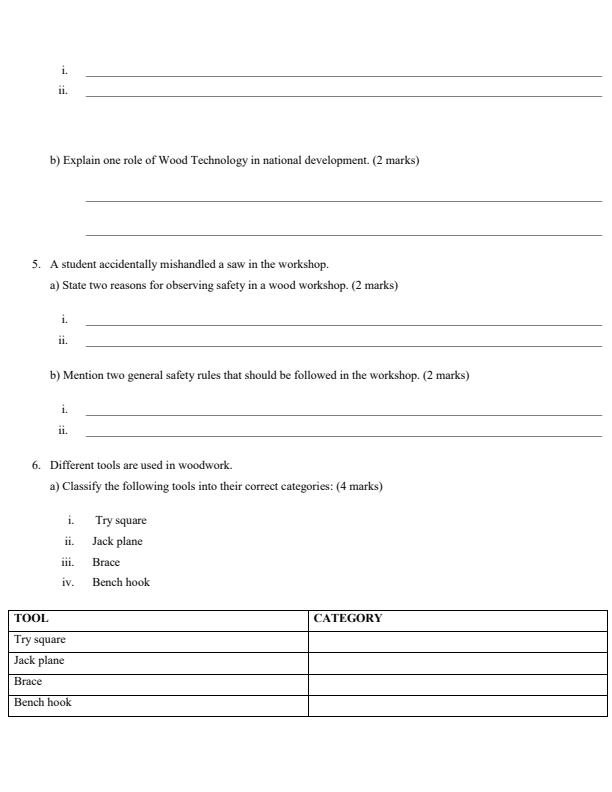 Preview page Grade-10-Wood-Technology-Opener-Exam-Term-1-2026_5044_2.jpg