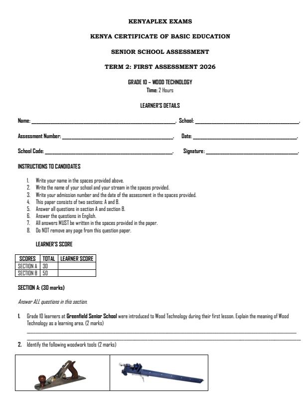Preview page Grade-10-Wood-Technology-Term-2-Opener-Exam-2026_5678_0.jpg