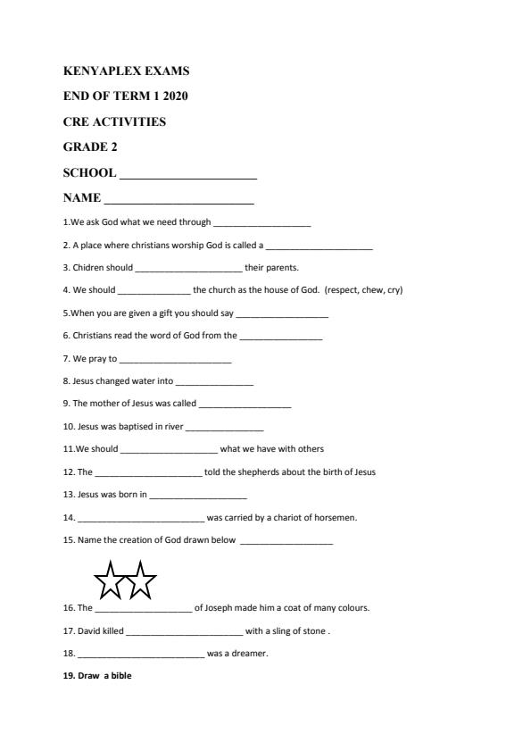 Preview page Grade-2-CRE-Activities-End-of-Term-1-Examination-2020_674_0.jpg