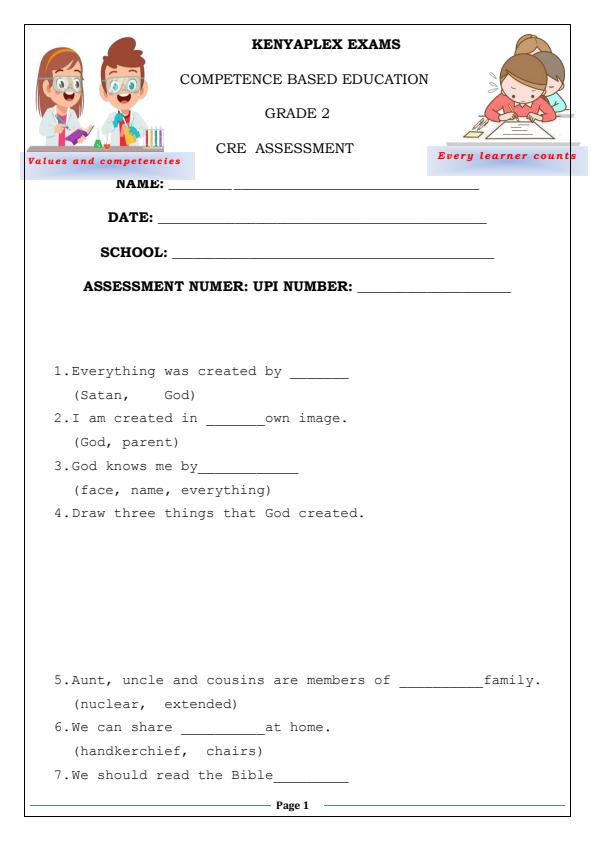 Preview page Grade-2-CRE-Activities-End-of-Term-2-Exam-2025_4381_0.jpg