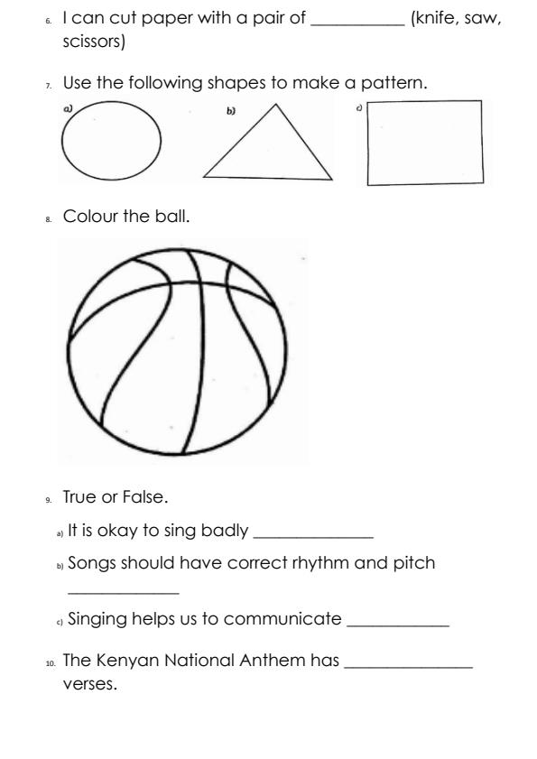 Preview page Grade-2-Creative-Activities-End-Term-3-Set-2-Exam-2026_7125_1.jpg