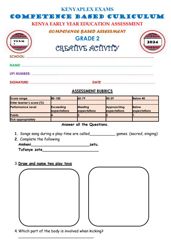Preview page Grade-2-Creative-Activities-Mid-Term-3-Exam-2024_3111_0.jpg