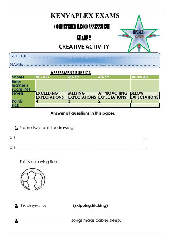 Preview page Grade-2-Creative-Activities-Term-3-Opener-Exam-2024_2967_0.jpg