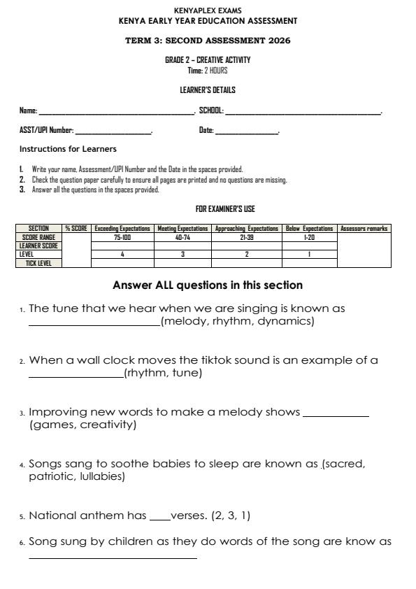 Preview page Grade-2-Creative-Activity-End-Term-3-Exam-2026_6912_0.jpg