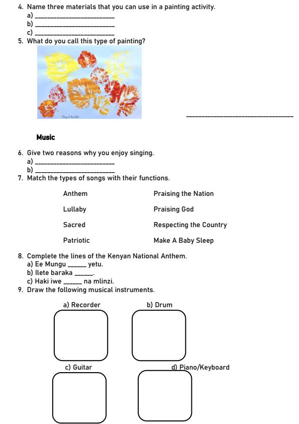Preview page Grade-2-Creative-Arts-End-Term-Exam-2026_6018_1.jpg