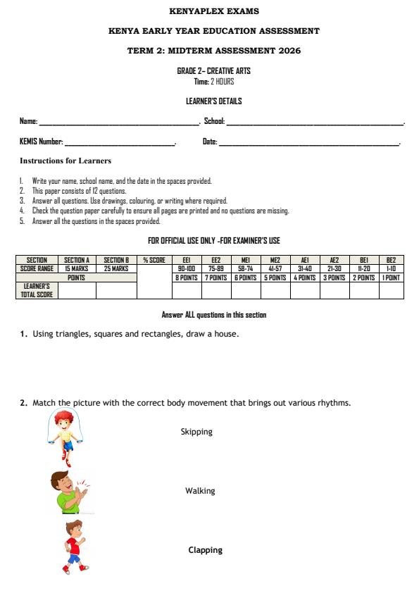 Preview page Grade-2-Creative-Arts-Mid-Term-2-Exam-2026_5797_0.jpg