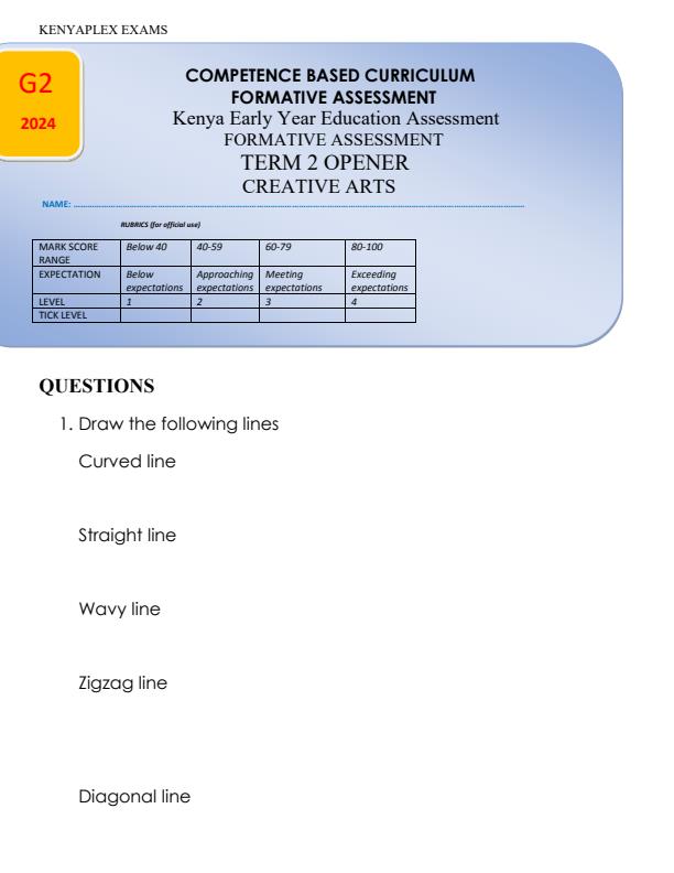 Preview page Grade-2-Creative-Arts-Term-2-Opener-Exam-2024_2451_0.jpg