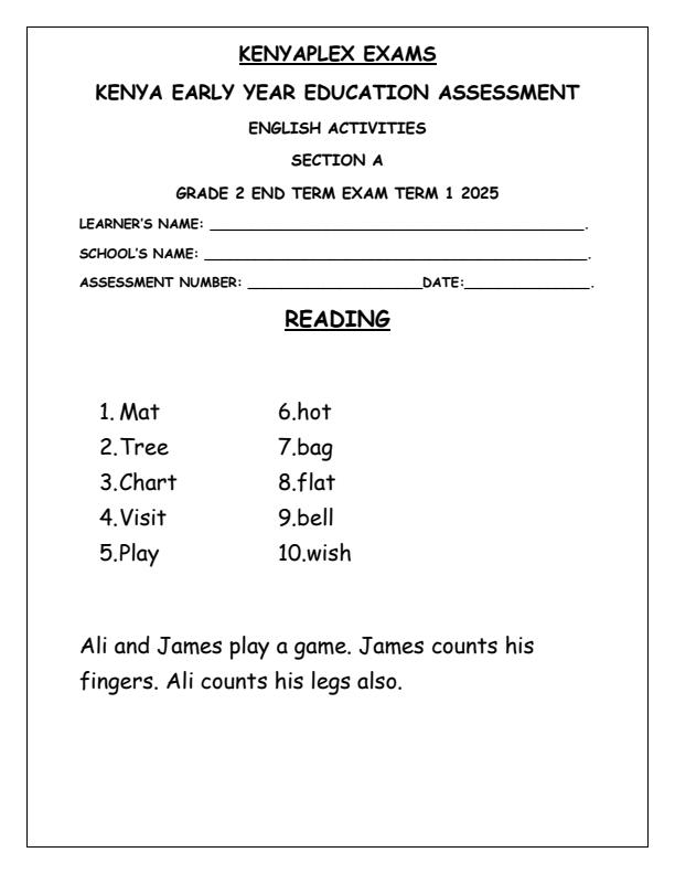 Preview page Grade-2-English-Activities-Reading-End-of-Term-1-Examination-2025_3764_0.jpg