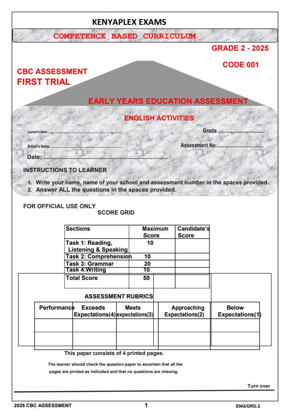 Preview page Grade-2-English-Activities-Term-1-Opener-Exam-2025_3493_0.jpg