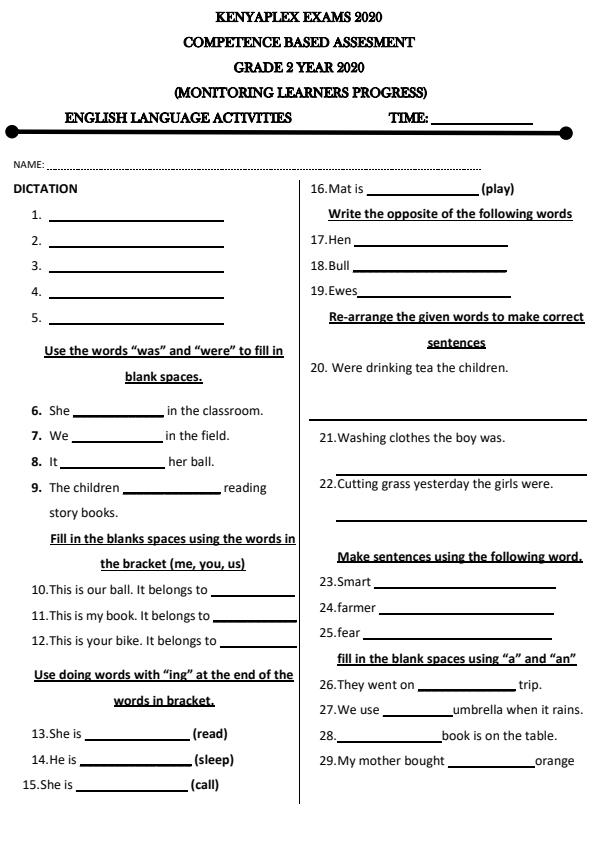 Preview page Grade-2-English-Activities-Term-1-Opener-Examination-2020_510_0.jpg