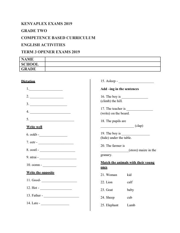 Preview page Grade-2-English-Activities-Term-3-Opener-Examination-2019_340_0.jpg