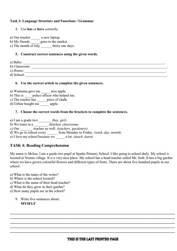 Preview page Grade-2-English-End-Term-1-Exam-2026_5279_1.jpg