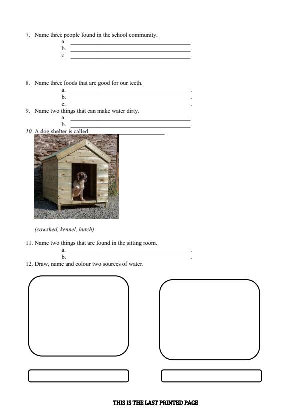 Preview page Grade-2-Environmental-Activities-End-Term-1-Exam-2026_5280_1.jpg