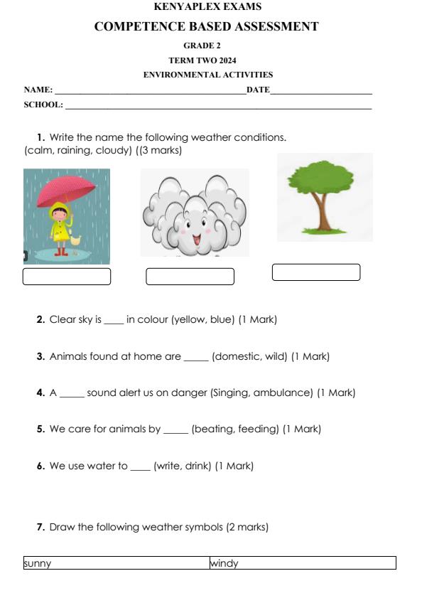 Preview page Grade-2-Environmental-Activities-End-of-May-Assessment-Test-2024_2566_0.jpg