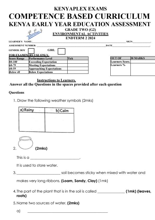 Preview page Grade-2-Environmental-Activities-End-of-Term-2-Examination-2024_2855_0.jpg
