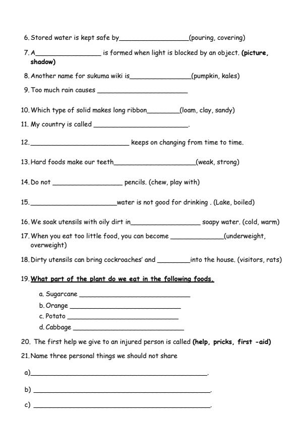 Preview page Grade-2-Environmental-Activities-Mid-Term-3-Exam-2024_3113_1.jpg