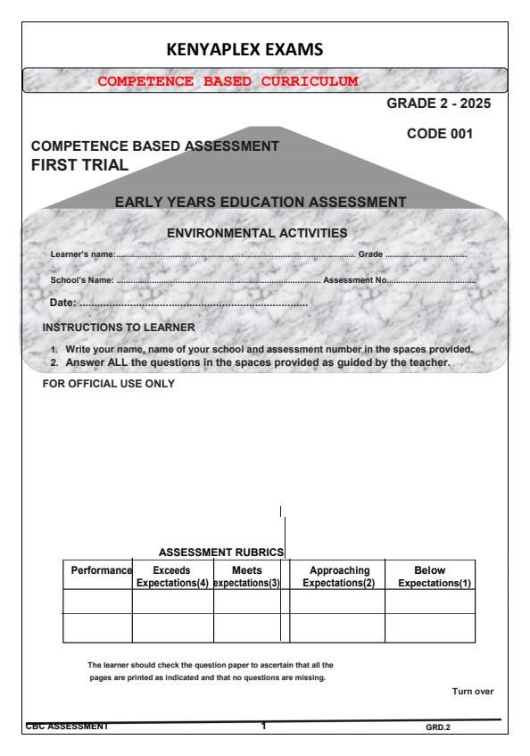 Preview page Grade-2-Environmental-Activities-Term-1-Opener-Exam-2025_3494_0.jpg