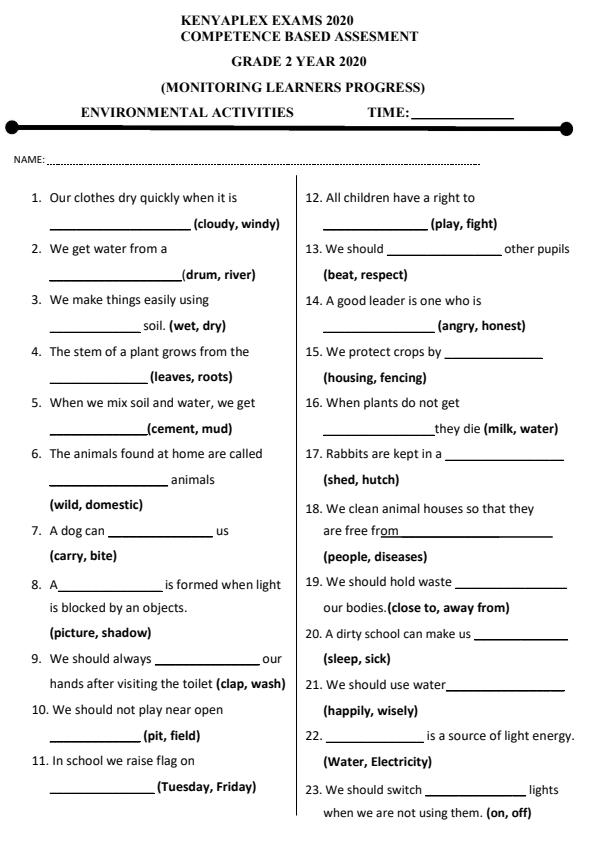 Preview page Grade-2-Environmental-Activities-Term-1-Opener-Examination-2020_511_0.jpg
