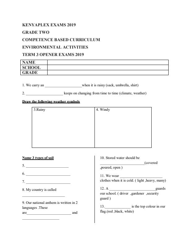 Preview page Grade-2-Environmental-Activities-Term-3-Opener-Examination-2019_341_0.jpg