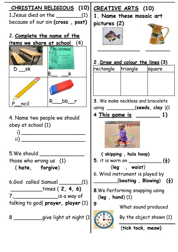 Preview page Grade-2-Integrated-Activities-July-Assessment-Examination-2026_6312_1.jpg