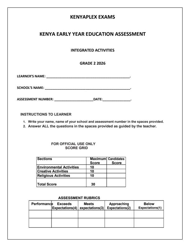 Preview page Grade-2-Integrated-Activities-Opener-Exam-Term-1-2026_4938_0.jpg
