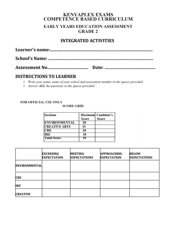Preview page Grade-2-Integrated-Activities-Term-3-Opener-Exam-2025_4486_0.jpg