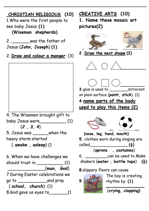 Preview page Grade-2-Integrated-Learning-Activities-September-Assesment-Examination-2026_6694_1.jpg