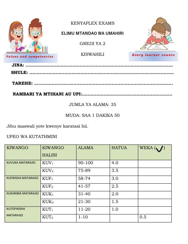 Preview page Grade-2-Kiswahili-Activities-End-of-Term-2-Exam-2025_4343_0.jpg