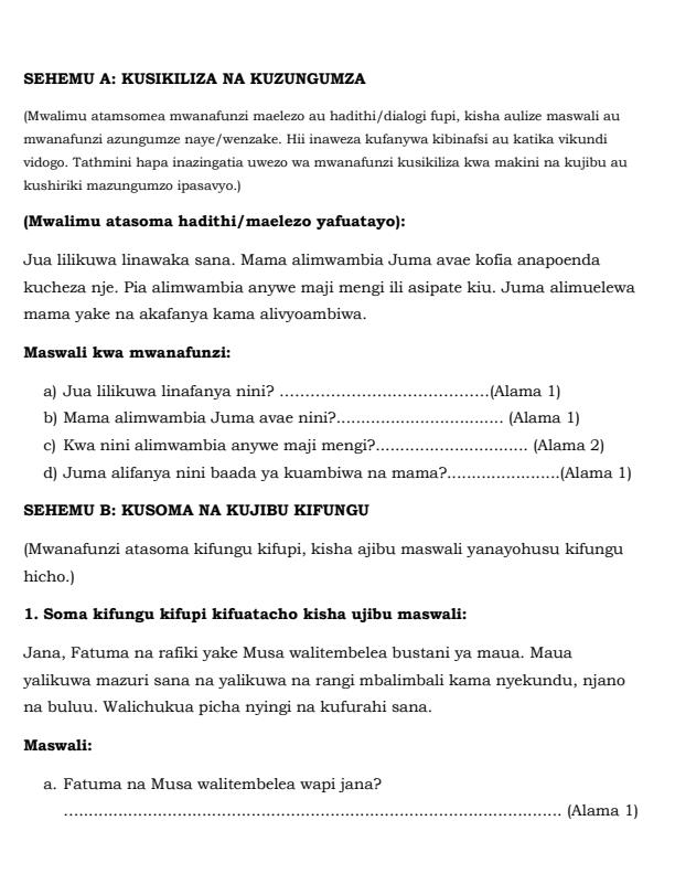 Preview page Grade-2-Kiswahili-Activities-End-of-Term-2-Exam-2025_4343_1.jpg