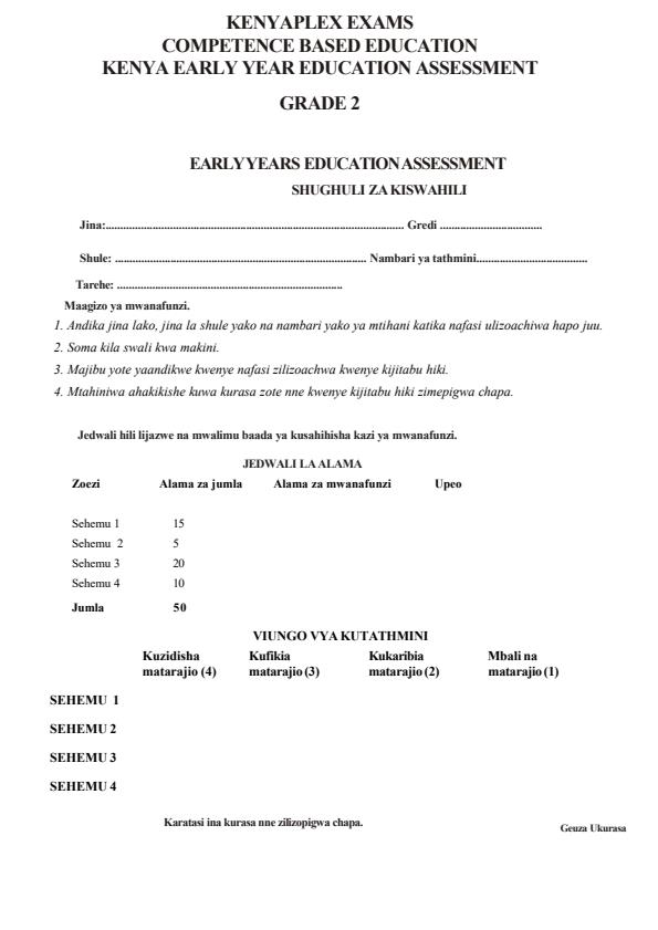 Preview page Grade-2-Kiswahili-Activities-End-of-Term-3-Exam-2025_4794_0.jpg