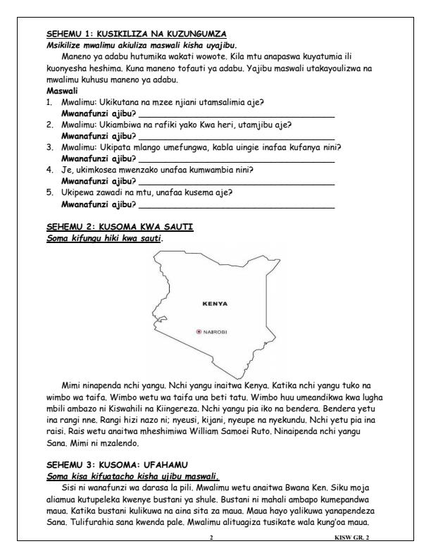 Preview page Grade-2-Kiswahili-Activities-Term-2-Opener-Exam-2025_3990_1.jpg
