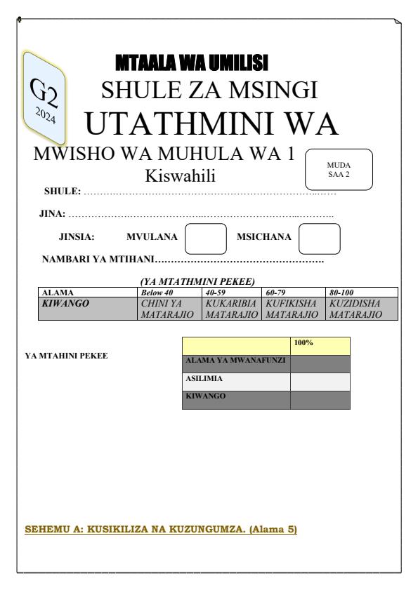 Preview page Grade-2-Kiswahili-End-of-Term-1-Exam-2024_2174_0.jpg