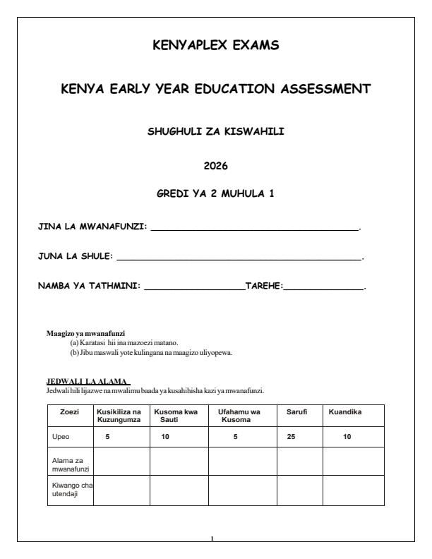 Preview page Grade-2-Kiswahili-Opener-Exam-Term-1-2026_4939_0.jpg