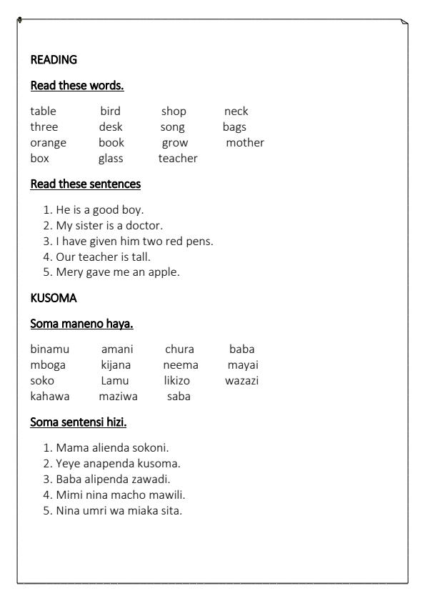 Preview page Grade-2-Literacy-Activities-End-of-Term-1-Exam-2024_2175_1.jpg