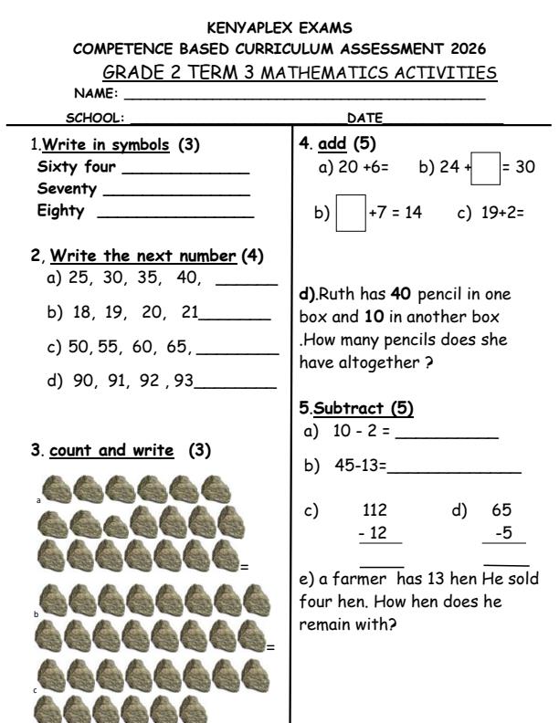 Preview page Grade-2-Mathematics-Activities-September-Assessment-Examination-2026_6696_0.jpg