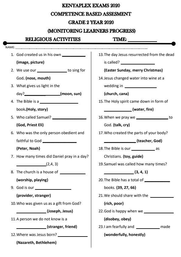 Preview page Grade-2-Religious-Activities-Term-1-Opener-Examination-2020_509_0.jpg